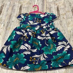 Crown & Ivy Blue and Green Floral Dress 24m